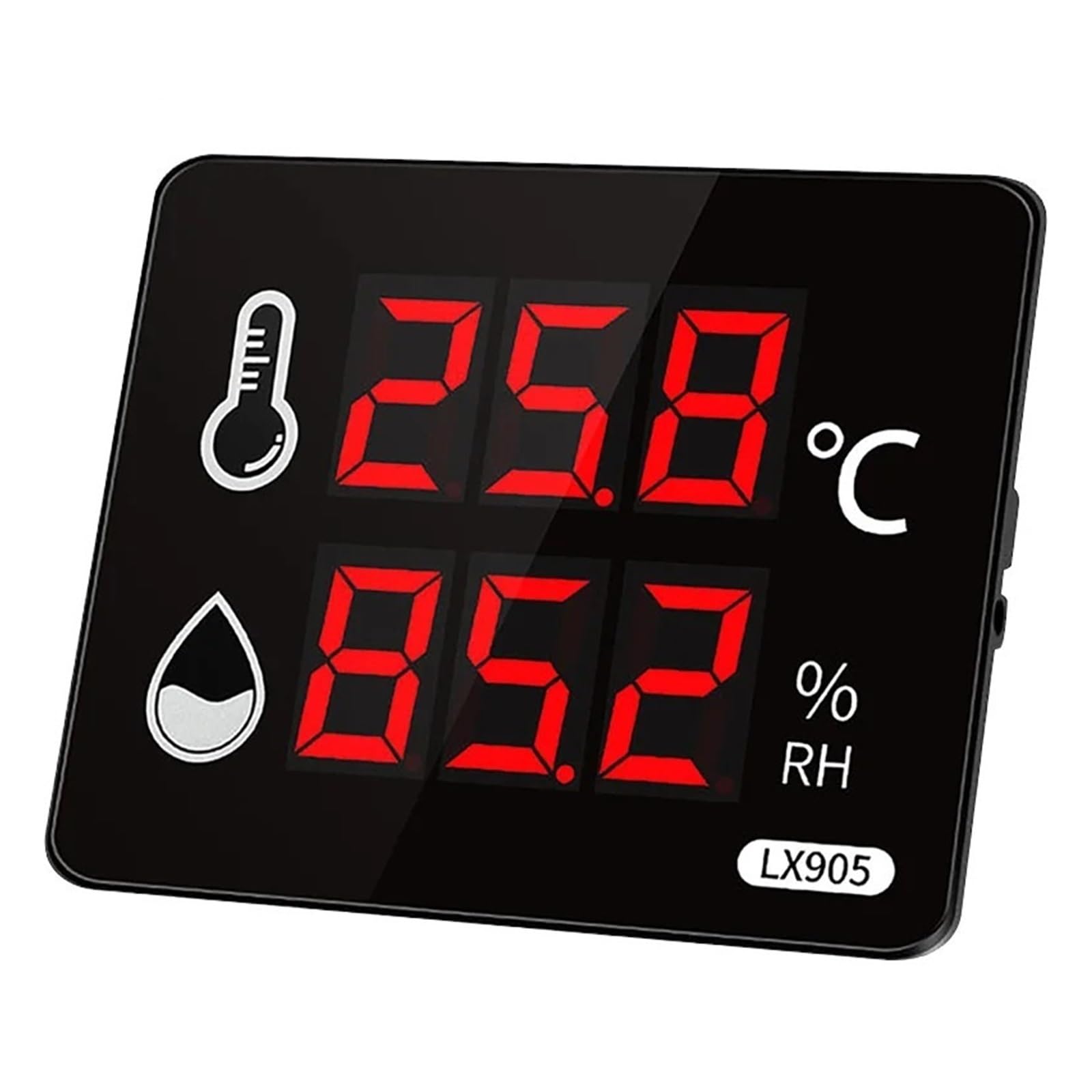 Digitale Temperatur und Feuchtigkeit Instrumente Thermometer Meter außen Sauna Schwimmbad Uesd LED,Hohe Stabilitätsleistung