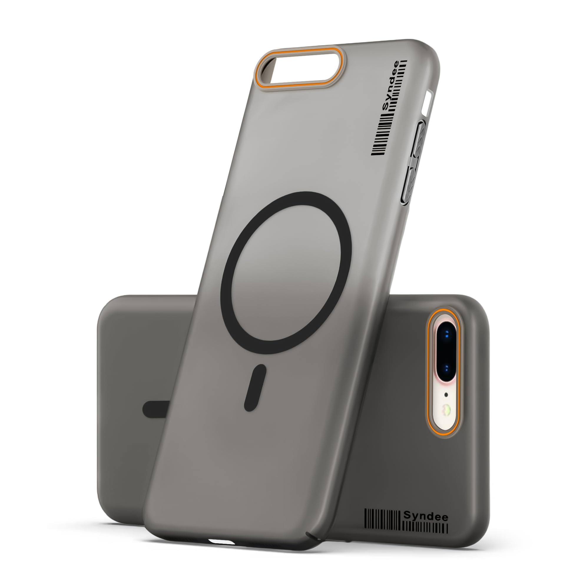 DL3 Mobilak Case Back Cover for iPhone 7 Plus/iphone 8 Plus, Sleek Frosted Translucent Back Only Compatible with Wireless Magnetic Accessories | Anti-Scratch Shockproof Phone Case