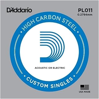 D'Addario PL011 0.011 Plain Steel Single String for Guitar