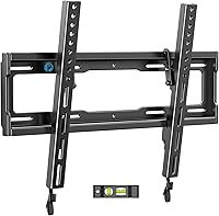 Vista 1 de Pipishell Tilt TV Wall Mount Bracket Low Profile for Most 23-55 Inch LED LCD OLED 4K Flat Curved TVs up to 99lbs Max VESA 400x400mm, 8° Tilting for