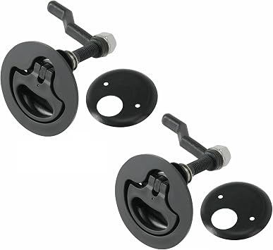 Thorn Boat Cam Latch,Nylon Hatch Pull with Back Plate,Flush Turning Lift Handle Lock Includes Installation Screws Marine Hatch Deck Hardware for Ships, Yachts, RVs