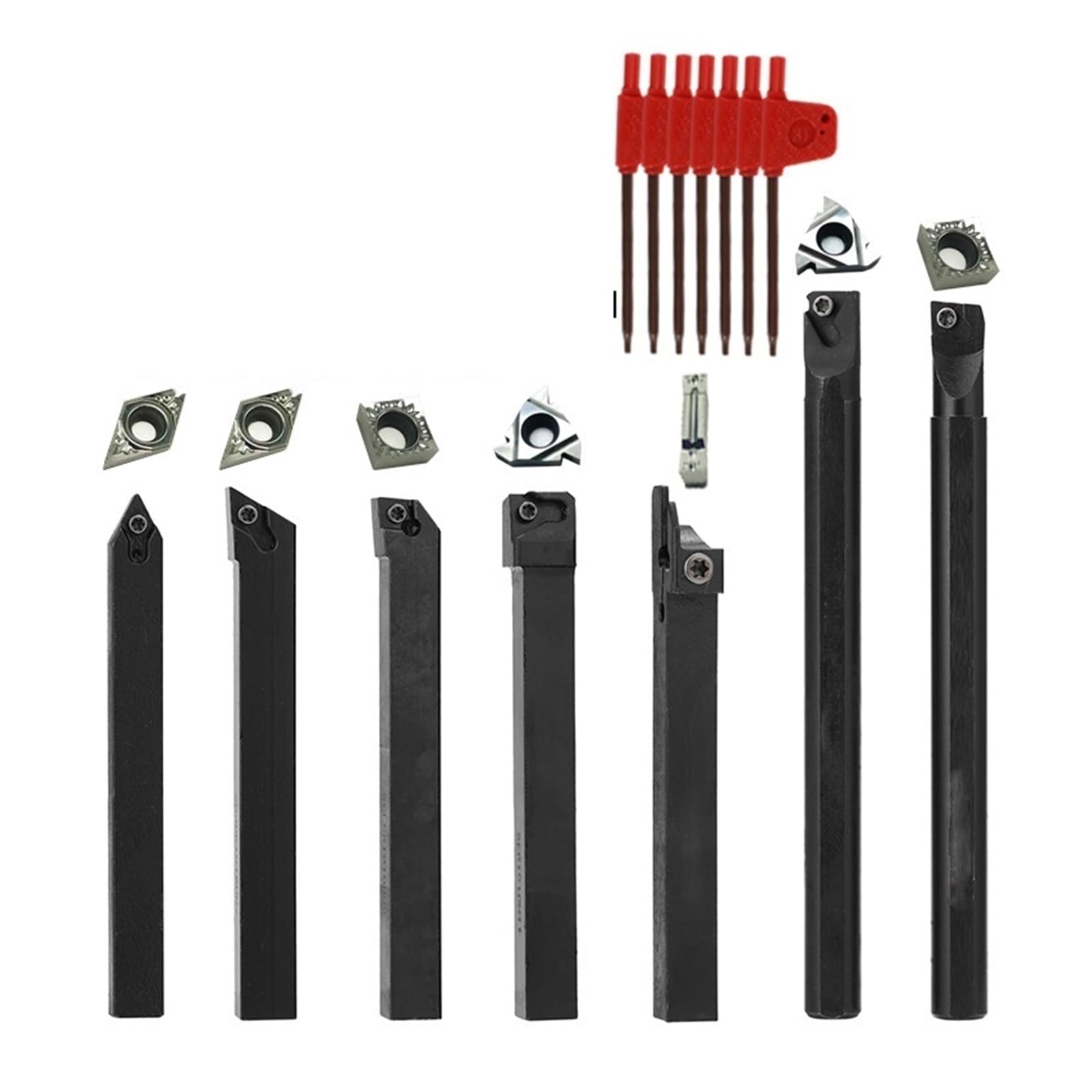 Mjfvn H01 1 High Hardness Milling Tool Holder Quick Cutting Efficiency Lathe Arbor With Insert And Wrench Lathe Turning Tool Holder(,Groen)