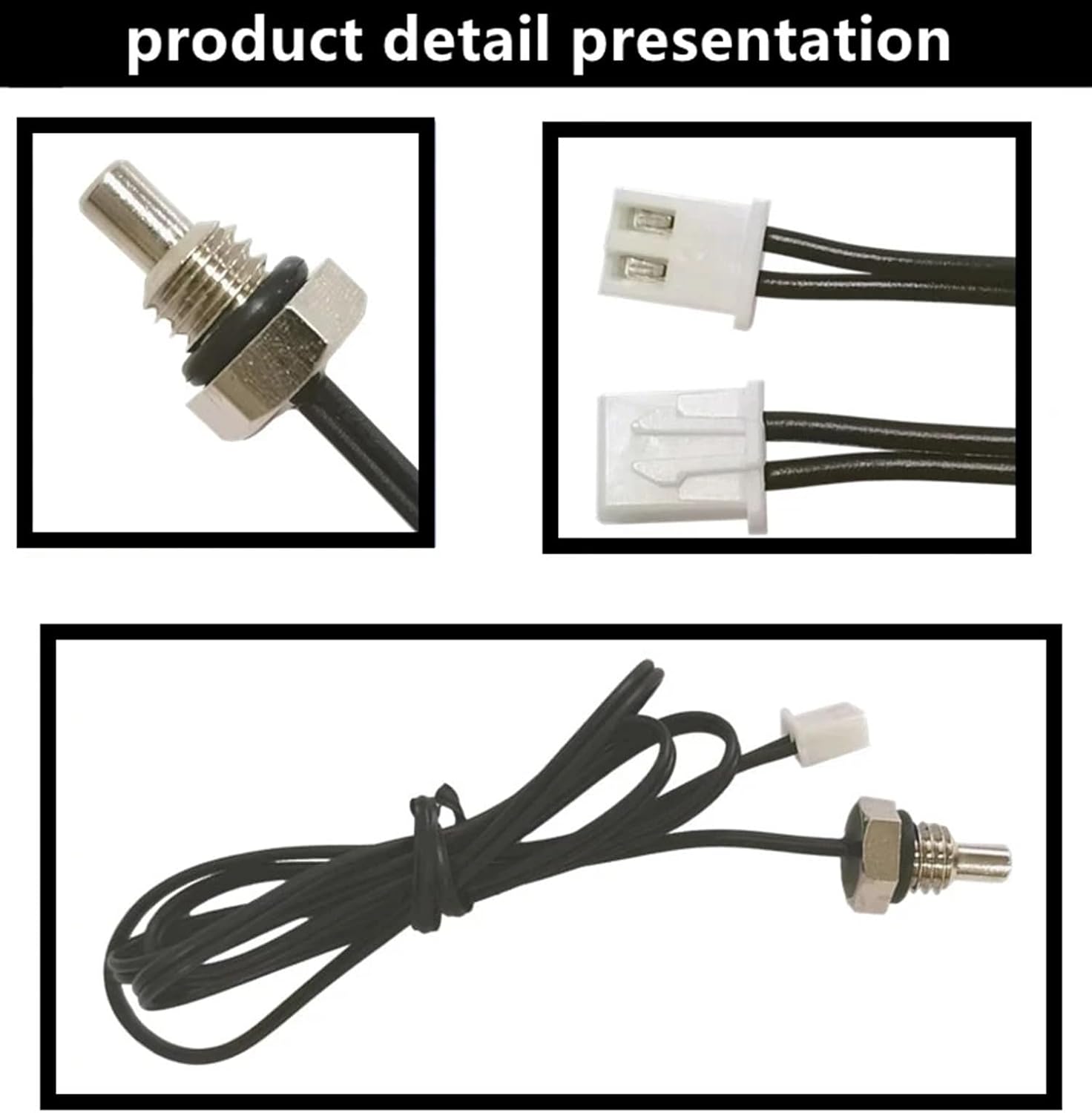 2CPS 10K M8 Hexagonal Probe NTC thermistor Temperature Sensor 1.25 Thread B3950 5K 15K 20K 50K 100K 1M (Color : M8-5K-1M-2PCS)