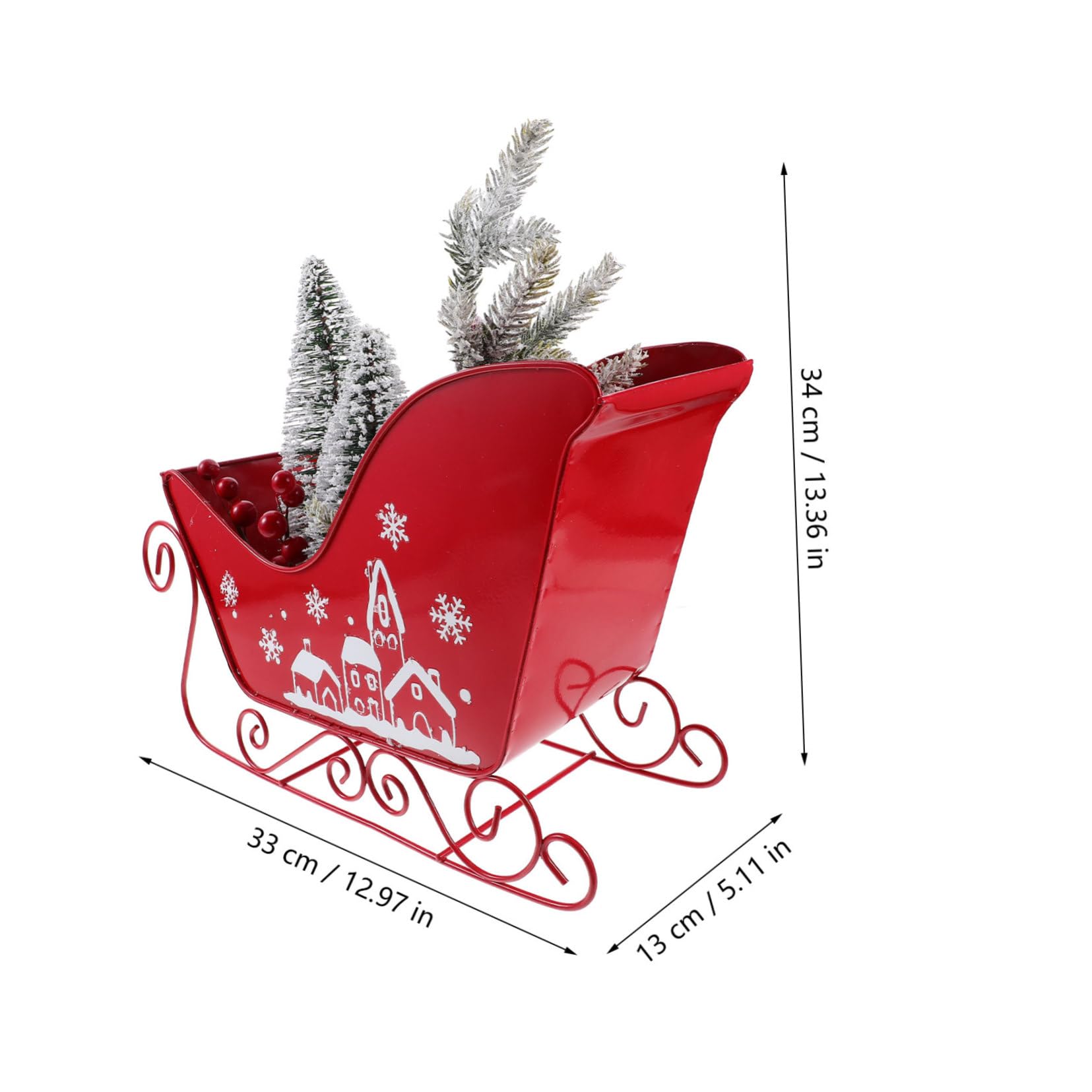 SOLUSTRE Adorno de Trineo para Árbol de Navidad Decoración Navideña Modelo de Trineo Exquisito Decoración de Mesa para Fiesta de Navidad