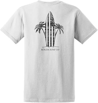 Koloa Surf Mens Retro USA Surfboards Heavyweight Cotton Tee