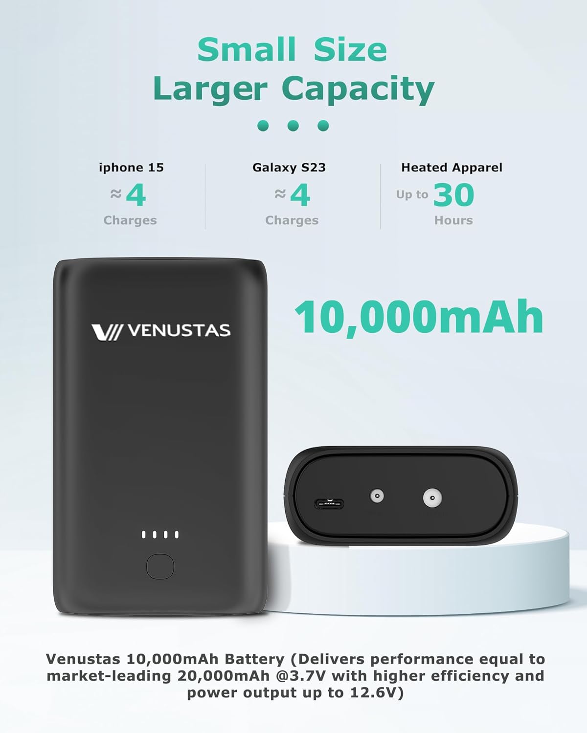 Venustas Women's Heated Vest(XXL), and Extra 10000mAh Battery Pack