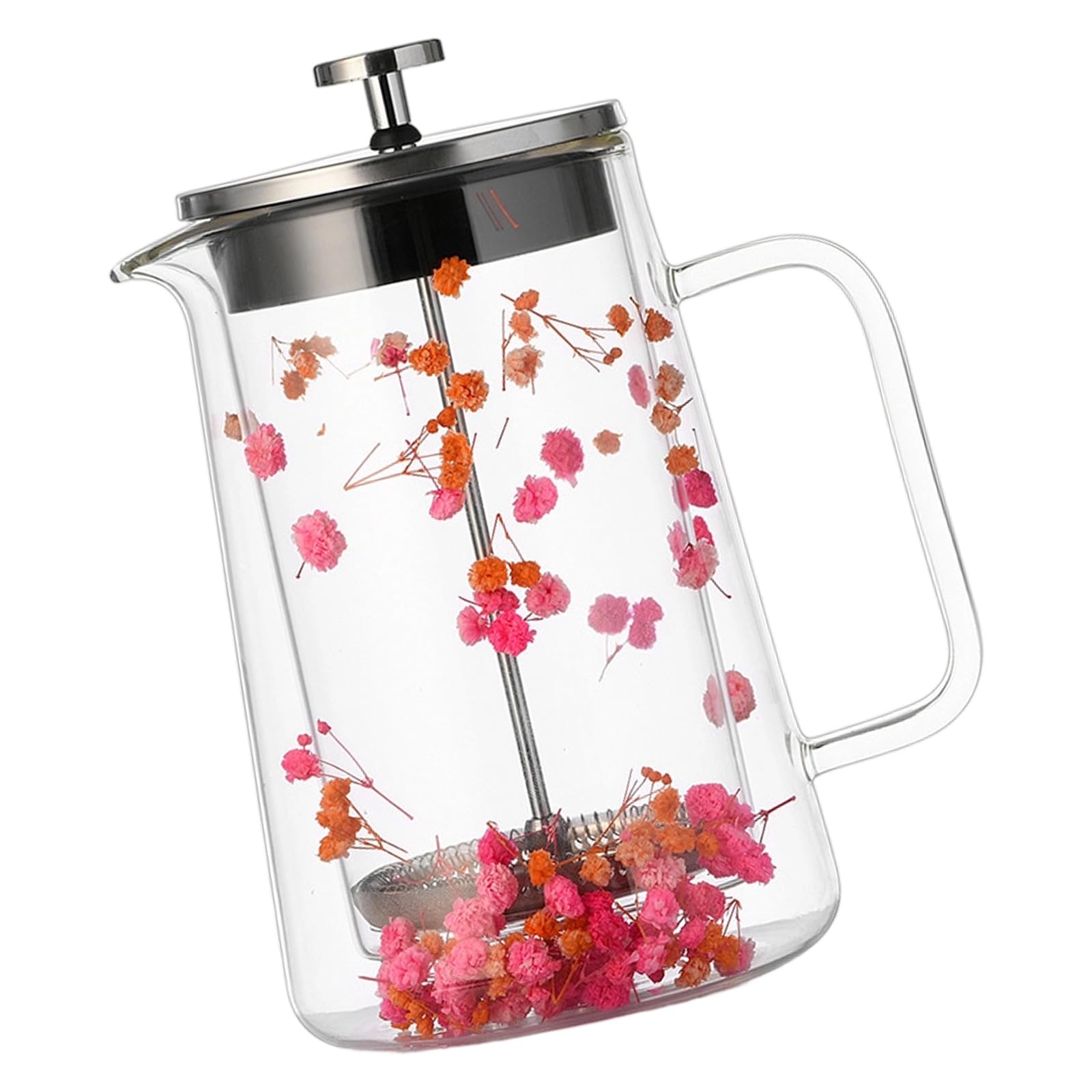 Tsophreniq 650ML Thermals French Pressing Coffee Maker Double Wall Glass Insulated for Multiple Use Coffee Maker Premium Glass & Metal Press