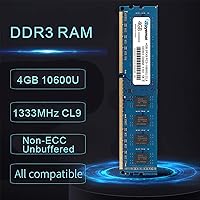 Vista 2 de PC3-10600U 8GB Kit (2X4GB) DDR3 10600 1333MHz PC3-10600 4GB 2Rx8 240-pin Dimm CL9 1.5V Desktop Módulo de memoria RAM