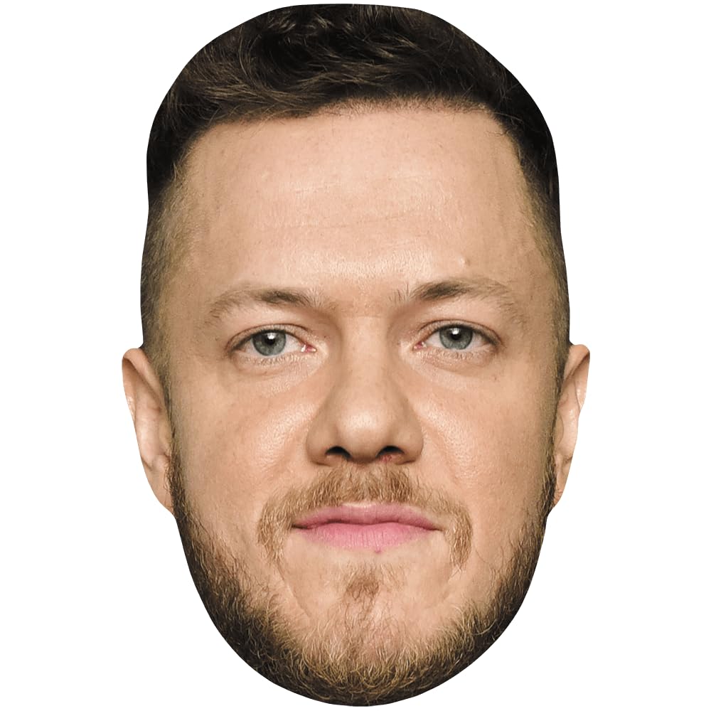 Dan Reynolds (Smile) Celebrity Mask, Flat Card Face, Fancy Dress Mask