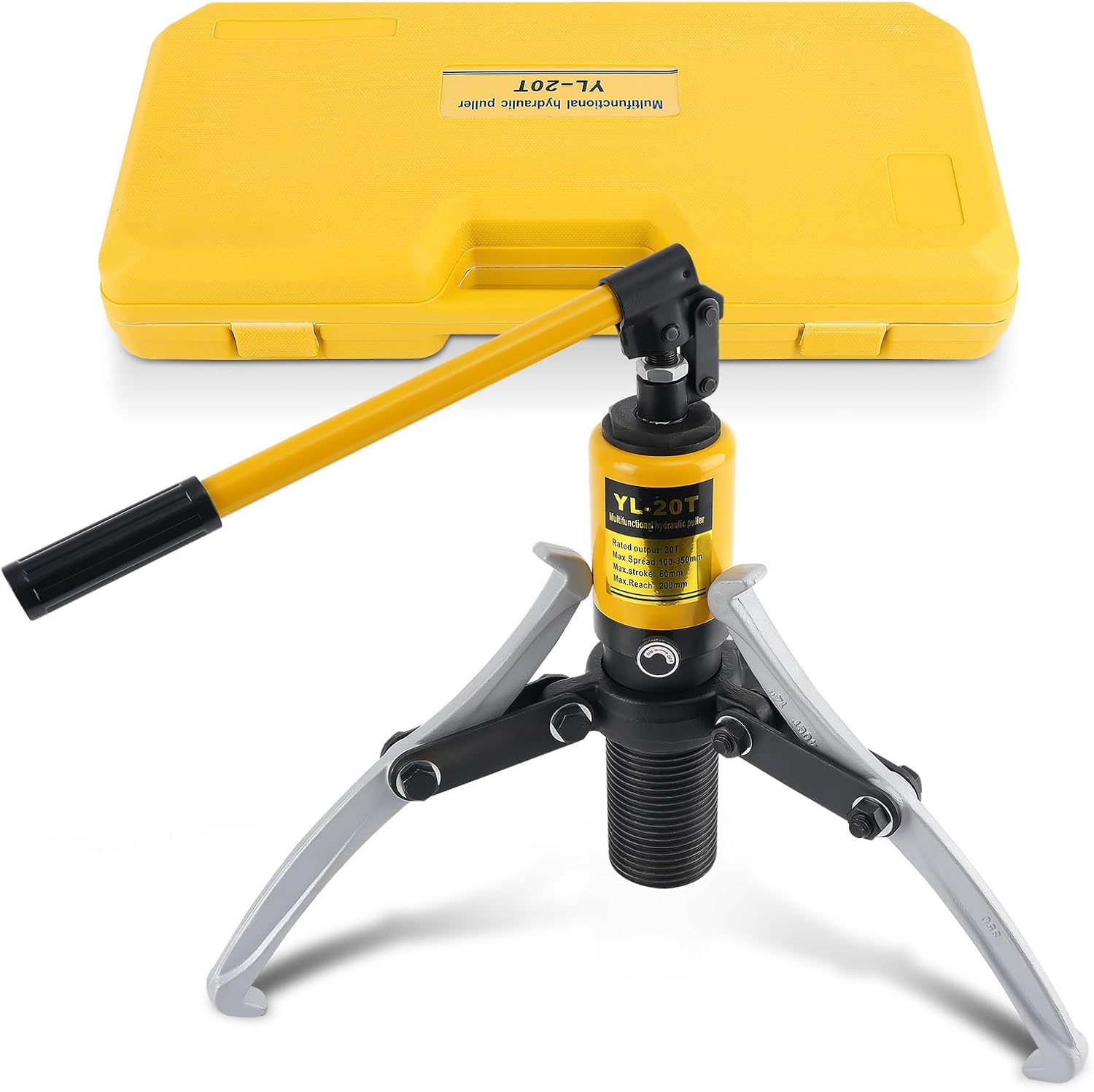 maXpeedingrods 20T Hydraulic Gear Puller, Hydraulic Wheel Bearing Puller Kit, 2 or 3 Jaws Puller, Bearing Hub Separator, Heavy Duty Hydraulic Puller Separator Tool