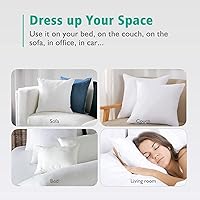 Vista 8 de APSMILE - Juego de 2 fundas de almohada de 12 x 20 pulgadas con relleno de plumas de ave y plumón orgánico, 100 % de tela de algodón, suave