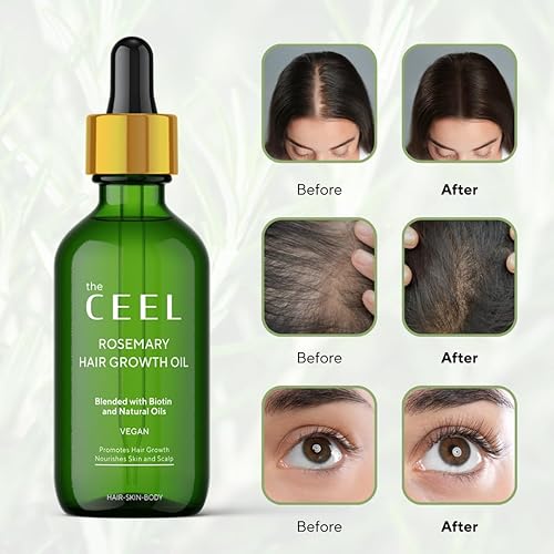 Miniatura 3 de The Ceel Aceite de romero para el crecimiento del cabello orgánico  Para el crecimiento del cabello, la piel, las pestañas y las cejas  Aceite de