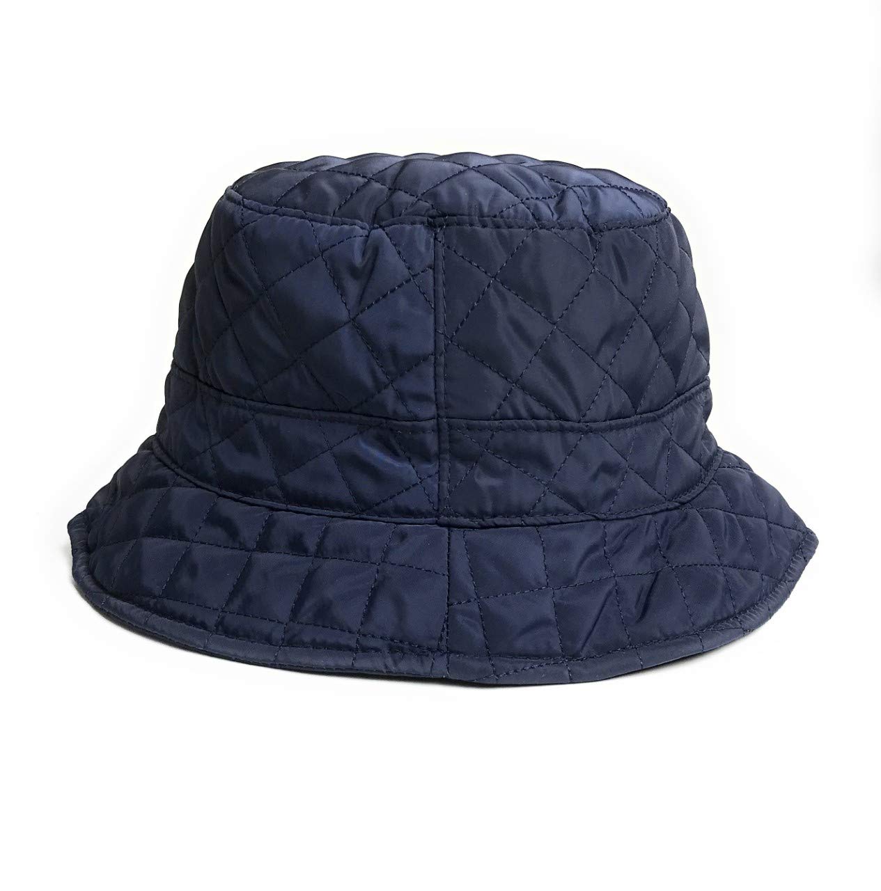 Kgm Unisex Navy Stylish Designer Water Resistant Quilted Bucket Hat (Navy)
