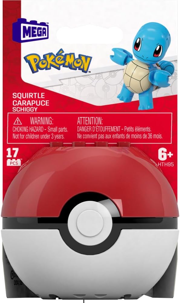 MEGA Pokémon Construction Toy Pokémon Evergreen Squirtle Ball for Kids Ages 6 and Up