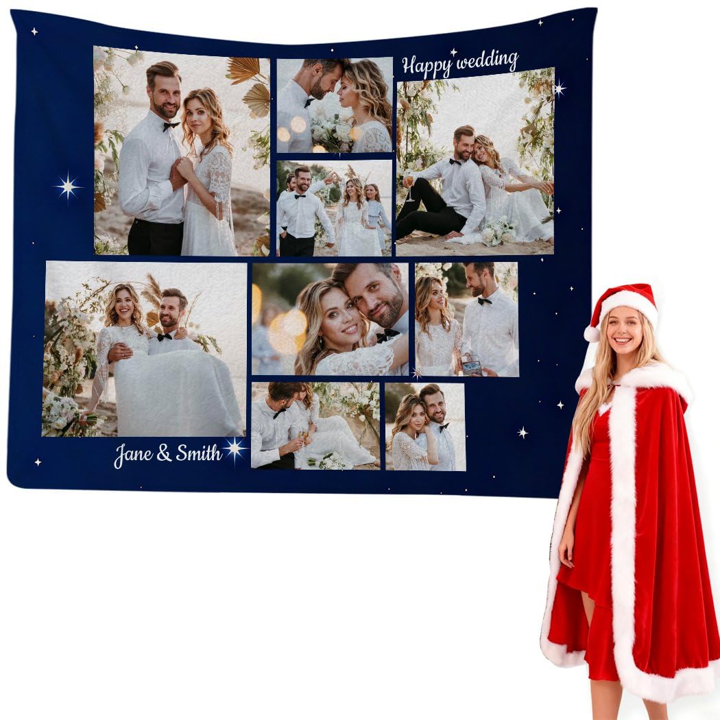 Cadeau personnalisé enseignant et anniversaire : le plaid 9 photos