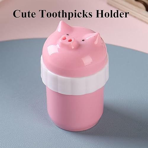 Miniatura 3 de Paquete de 2 soportes creativos para palillos de dientes, dispensador automático de palillos de dientes en forma de cerdo para cocina, restaurante,