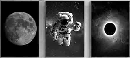 Andy blankのポスターフレーム付き 黒 宇宙飛行士 PIZZA Andy blankの