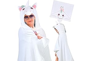 Moukeren: Unicorn Theme Hooded Towel for Girl: 30 x 50 Inch Hooded...