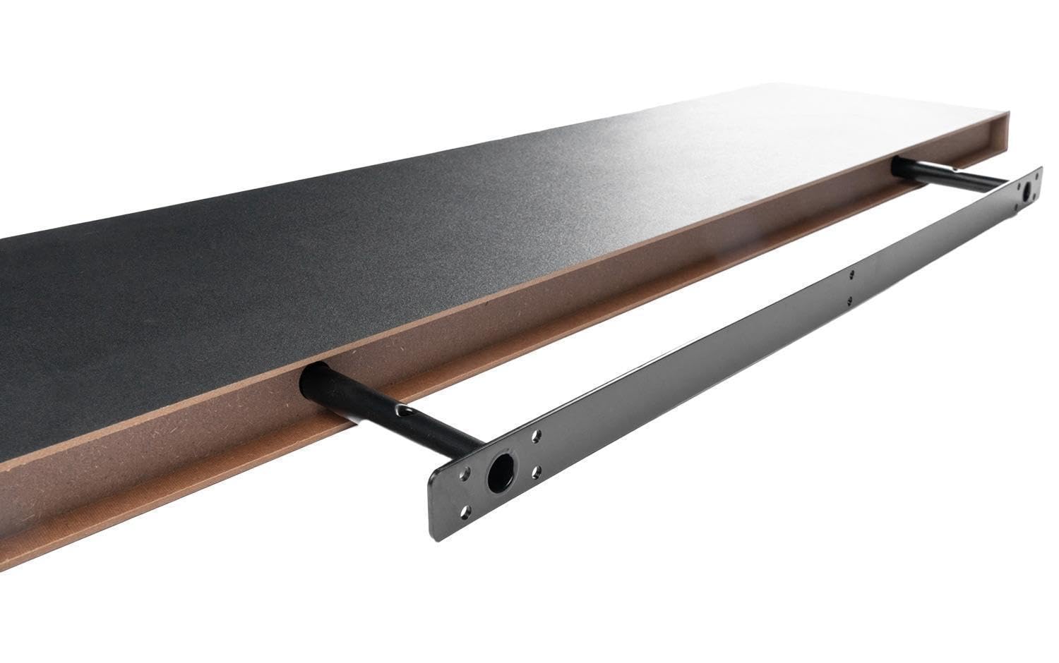 Wandboard - 100 x 23,5 cm - Schwarz matt - MDF - PVC - 2er Set