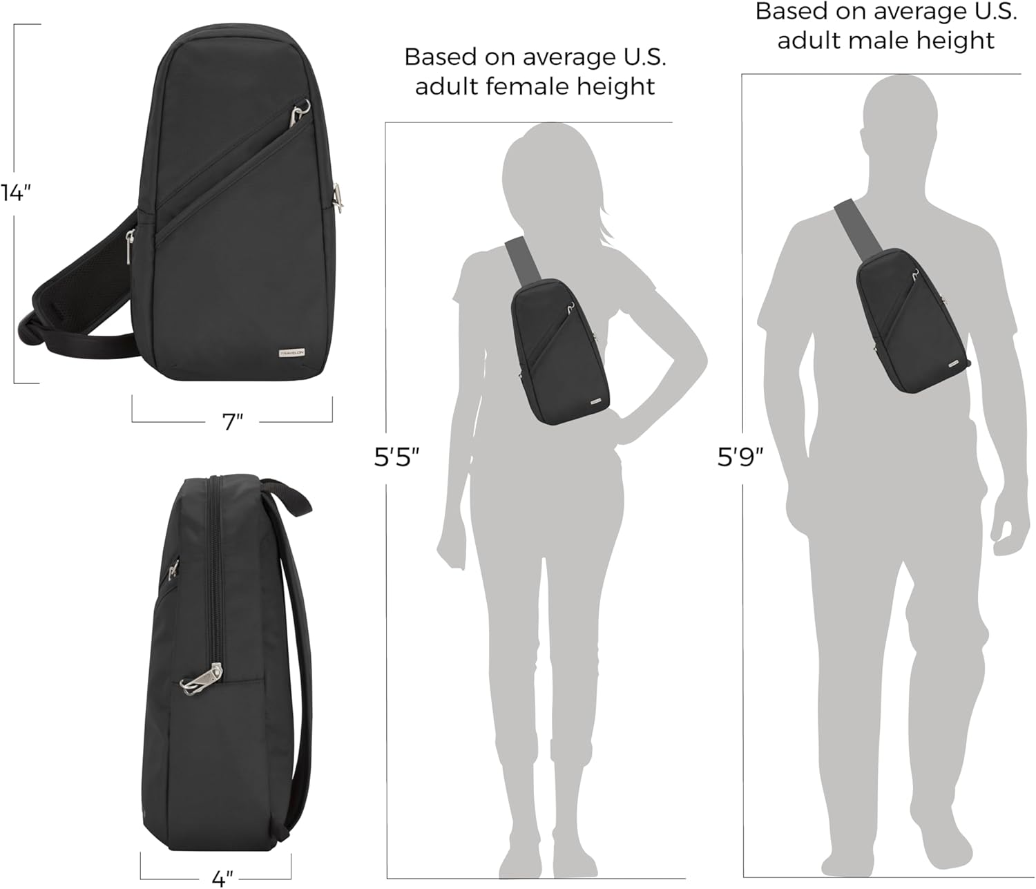 Travelon Anti-Theft Classic Sling Bag - Image 4