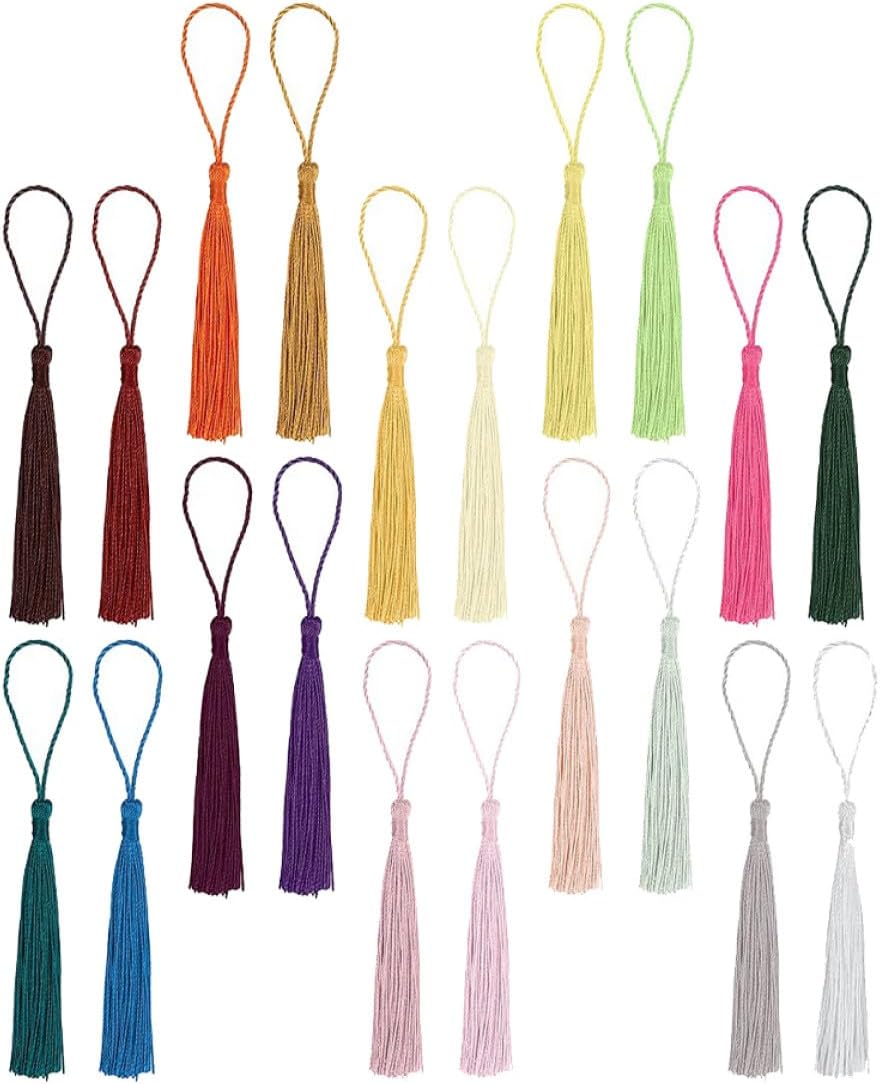 300pcs Handmade Polyester Tassels for Crafts and Bookmarks, Small Hanging Tassel Decorations for Curtains, Hats, DIY Keychains, and Sewing Embellishments