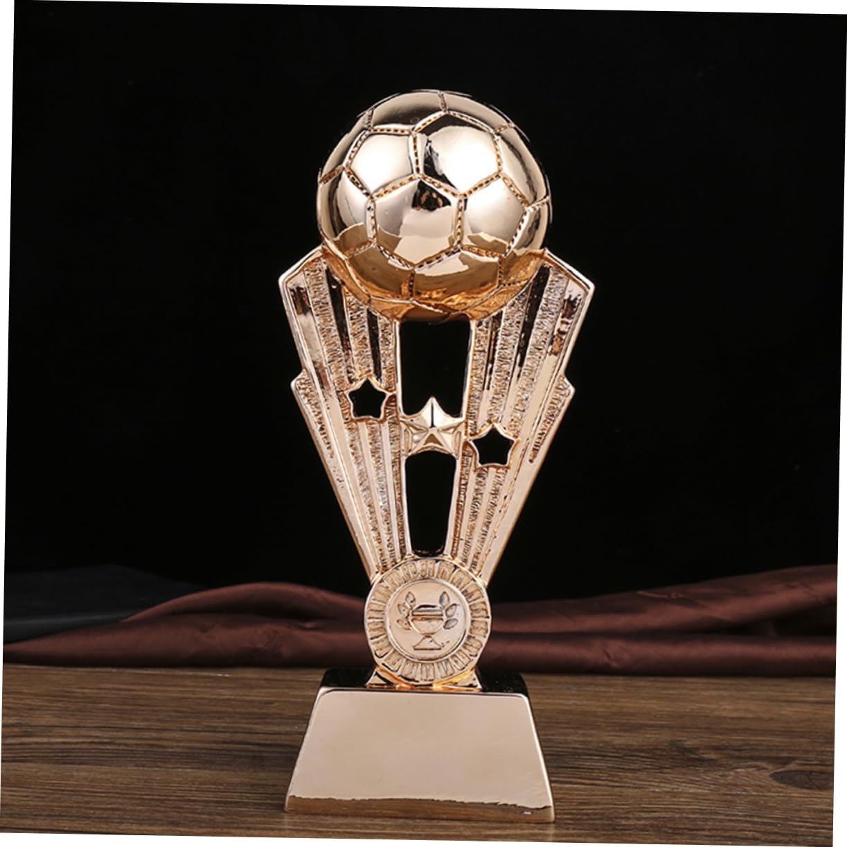Sosoport Plating Resin Soccer Trophy for Boys and with Base for School Office and Kindergarten Celebrations Team Recognition Decor