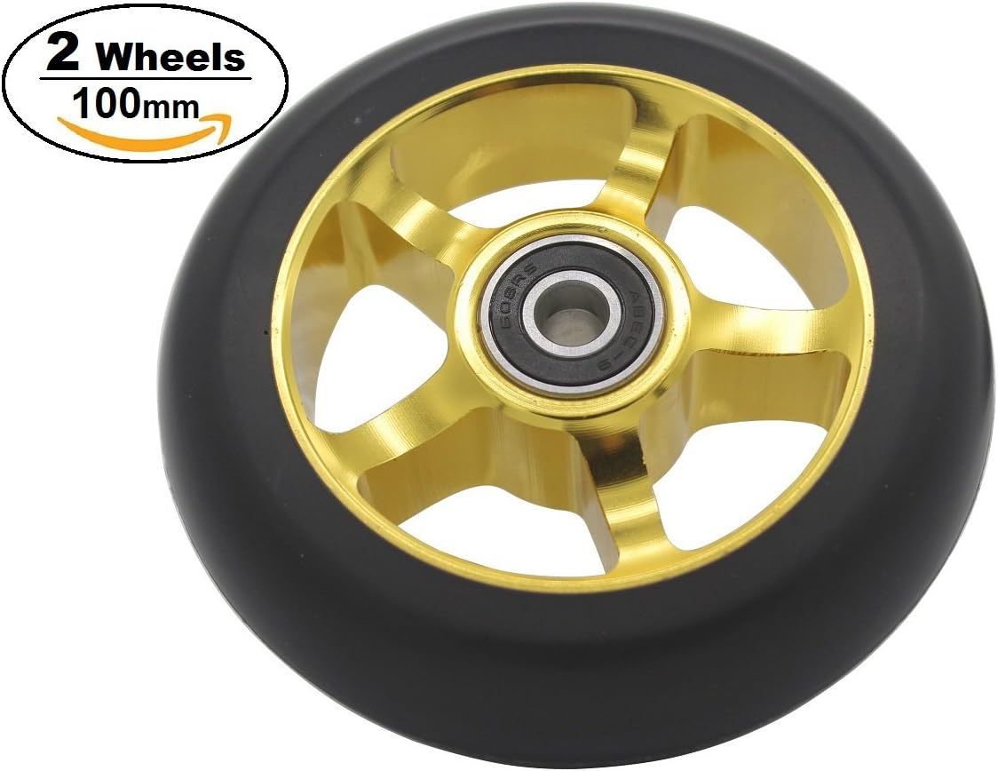 Ruedas de repuesto de 100 mm para scooter profesional, con rodamientos