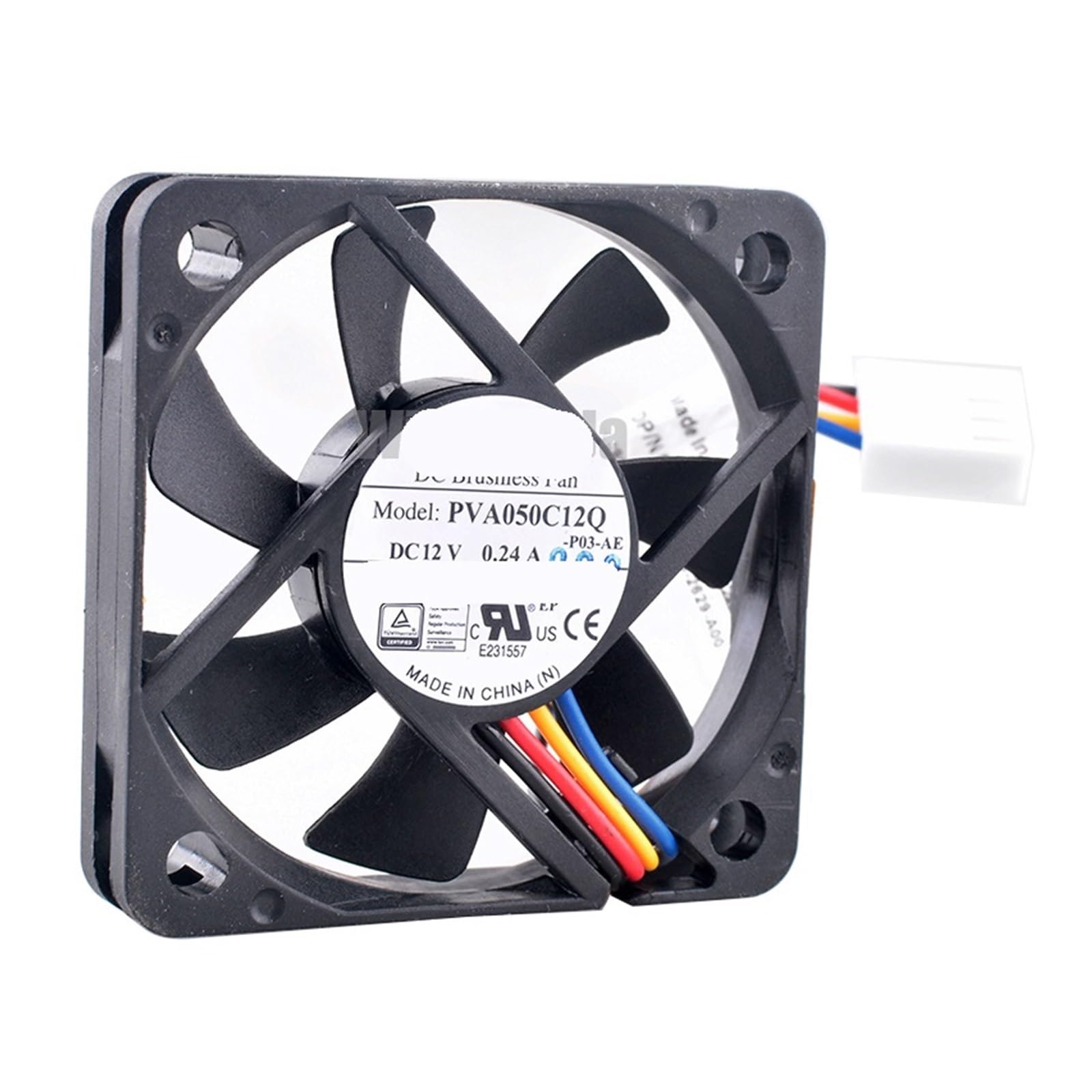 JJKKOZVQF PVA050C12Q XJNKN-A00 5cm 50mm fan 50x50x10mm DC12V 0.24A 4pin 13CFM Cooling fan