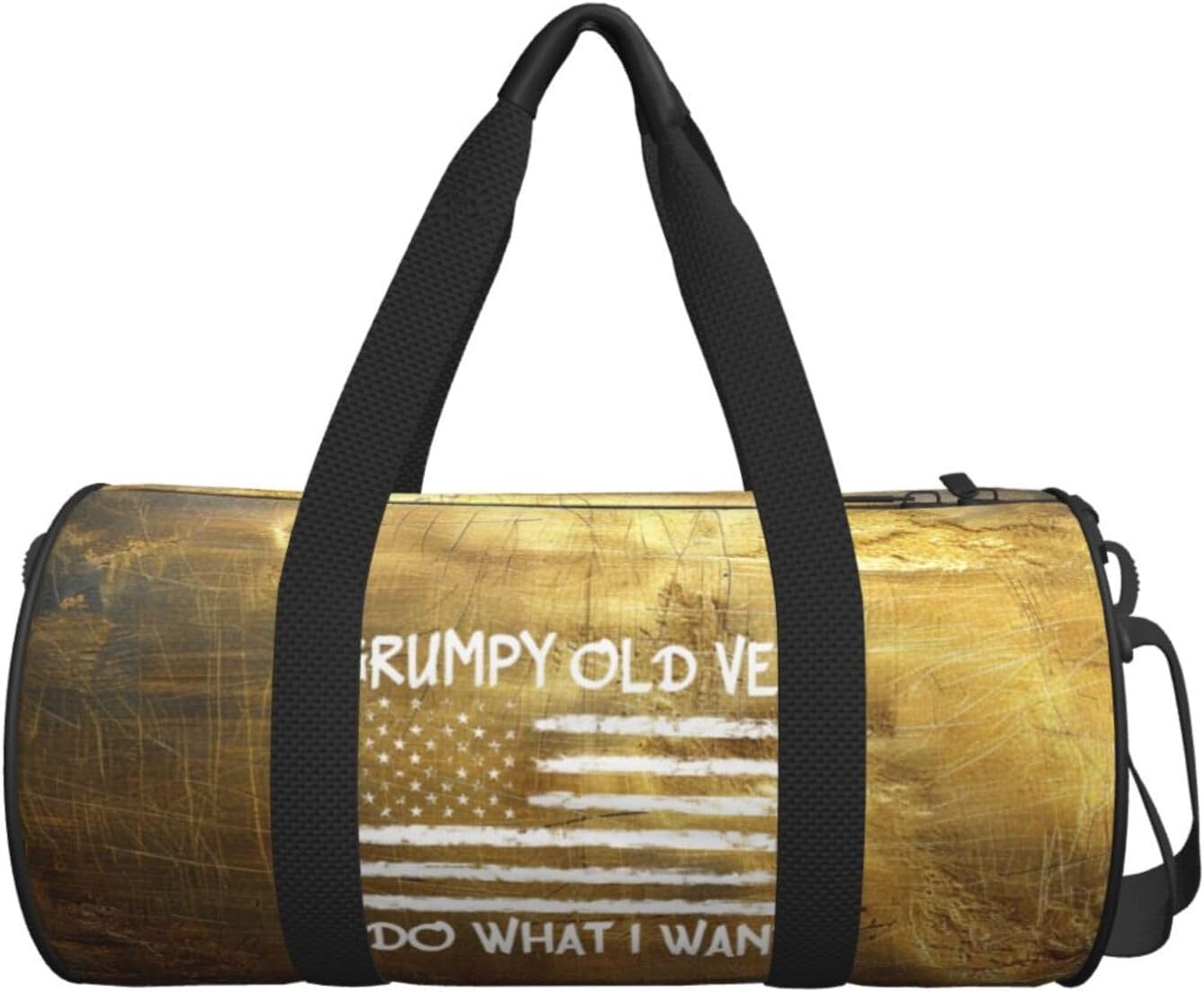Grumpy Old Vet I Do What I Want Duffel Bag Gym Bag Travel Sports Tote Large Foldable Beach Swim Yoga5