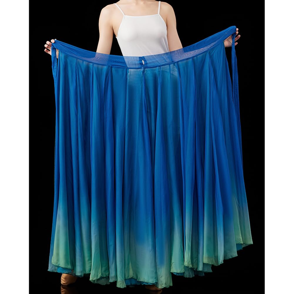 Donna Moderne Gonne Maxi Lunghe A Vita Alta e Ampie per Danza lirica, Swing e Allenamento Stile Flamenco e Festival Gonne da Danza con Laccetti