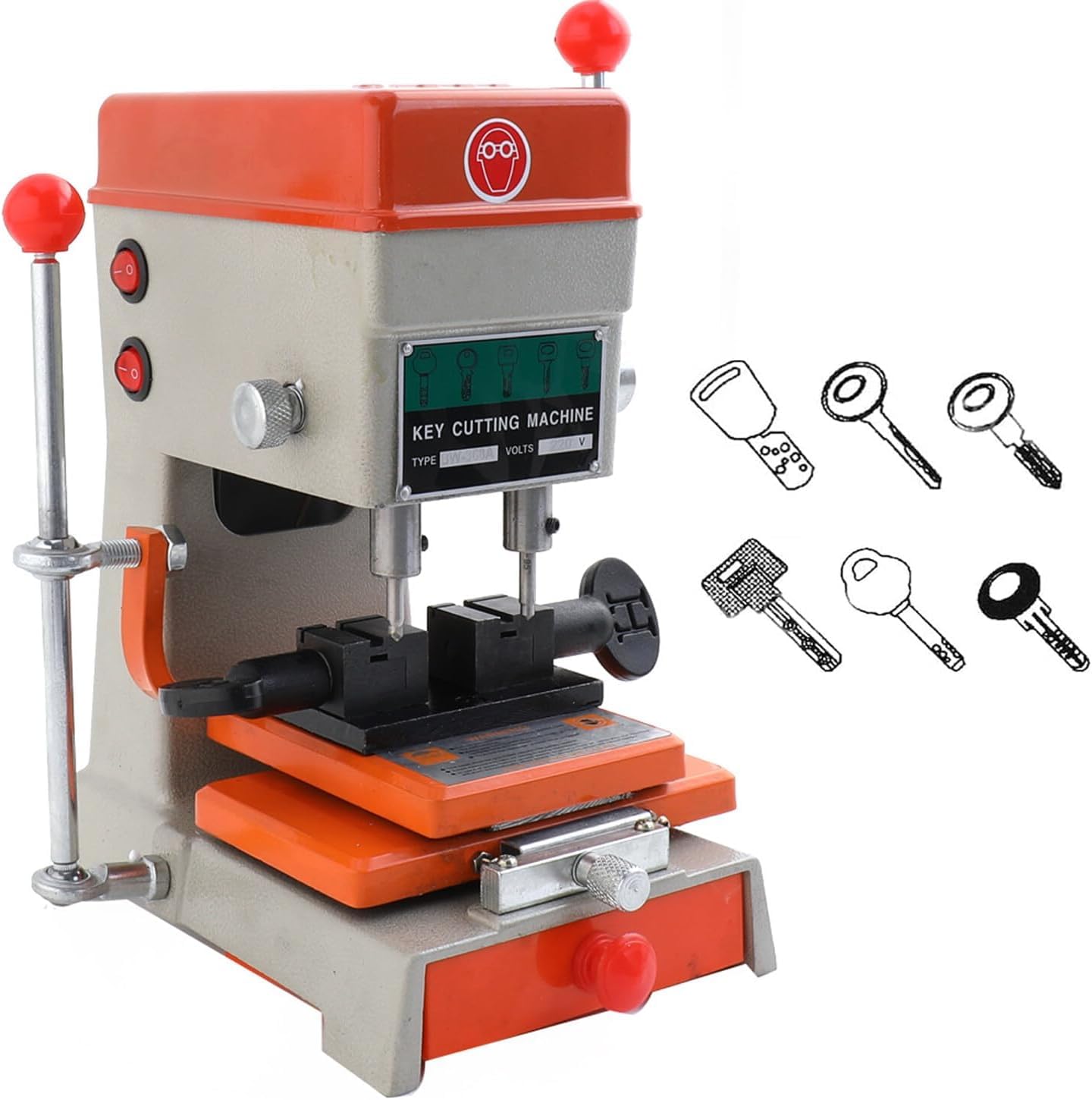 Tagliatrice Verticale Macchina per Duplicare Chiavi, Strumento per Copiare Chiavi Universale La Fabbricazione di Chiavi per Porte
