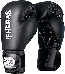 Luva de Boxe Muay Thai MMA 12oz Preta Fheras