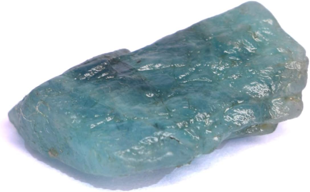 REAL-GEMSMineral Stone Specimen Aqua Sky Aquamarine, Certified Rough Aquamarine Loose Gemstone 7.50 Carat Chakras Healing Crystal Gem
