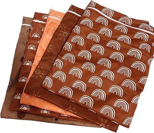 Miniatura 3 de Bolsa para pañales de tela, 2 bolsas impermeables y reutilizables con bolsillos con cremallera, lavable, reutilizable para viajes, playa, piscina,