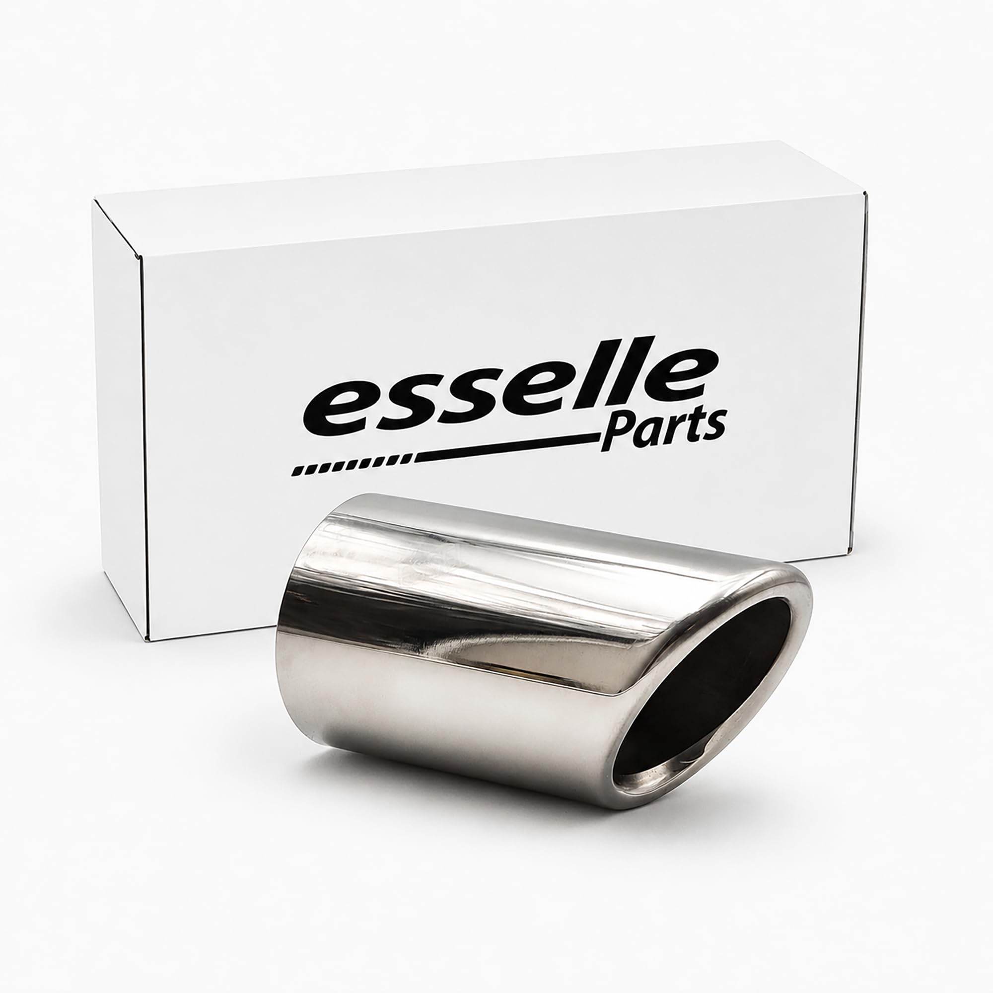 Terminale Scarico Cromato Inox per Audi A3 8V Plug&Play