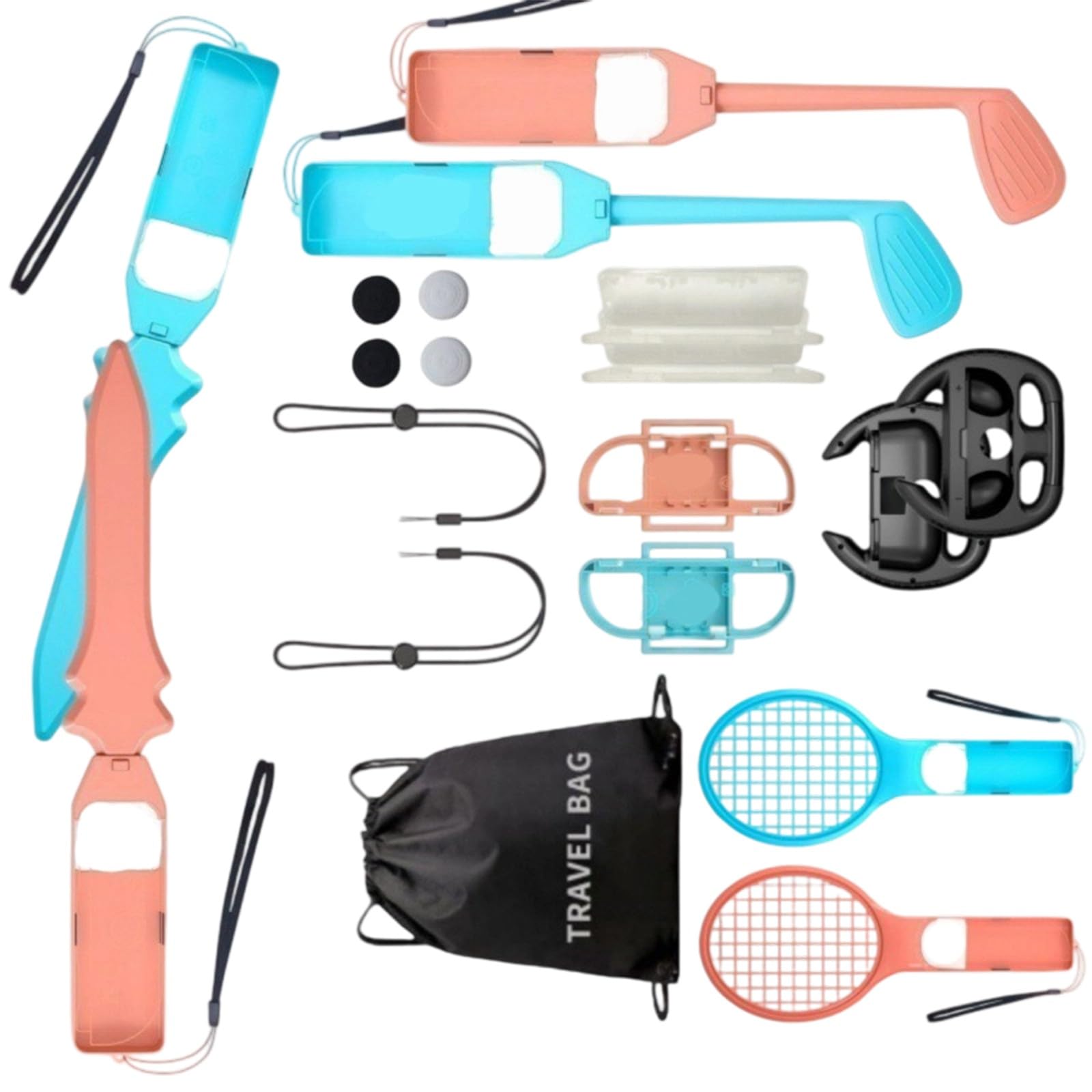 19-in-1 Sportspiel mit Organizer-Tasche, Zubehör-Set, Spielzubehör, Zubehör für NS2-Konsolenzubehör