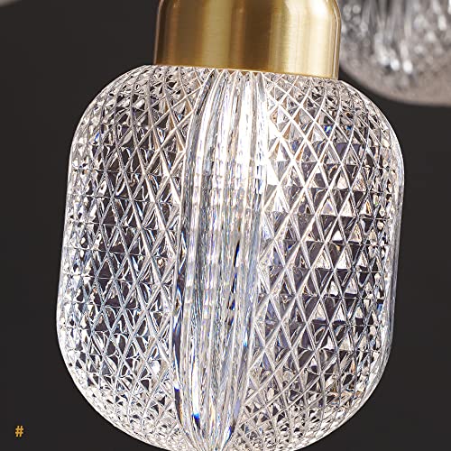 Candelabro de pantalla de cristal transparente con diseño cilíndrico 2