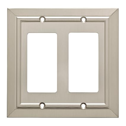 Franklin Brass W35224-SN-C Classic Architecture Double Decorator Wall Plate/Switch Plate/Cover, Satin Nickel