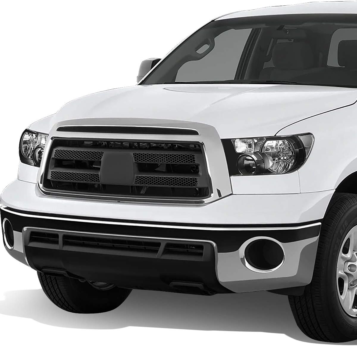 DNA MOTORING HL-OH-TT07-BK-CL1 Pair Black Housing Clear Corner Headlights Compatible with 07-13 Tundra / 08-17 Sequoia