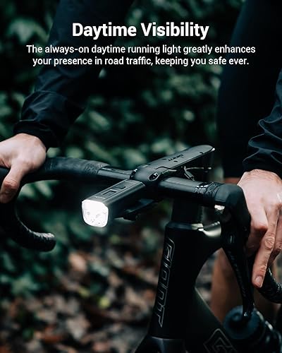 Miniatura 3 de Magicshine ALLTY 2500S - Luces de bicicleta para conducción nocturna, 2500 lúmenes, faro de bicicleta impermeable, batería extraíble, pantalla OLED,