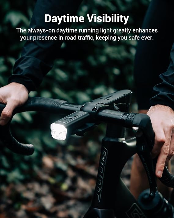 Magicshine ALLTY 2500S Bike Lights for Night Riding, 2500 Lumens Waterproof Bicycle Headlight, Battery Removeable | OLED Display | DRL Light | Wireless Remote Bike Lights for MTB and Urban Riding