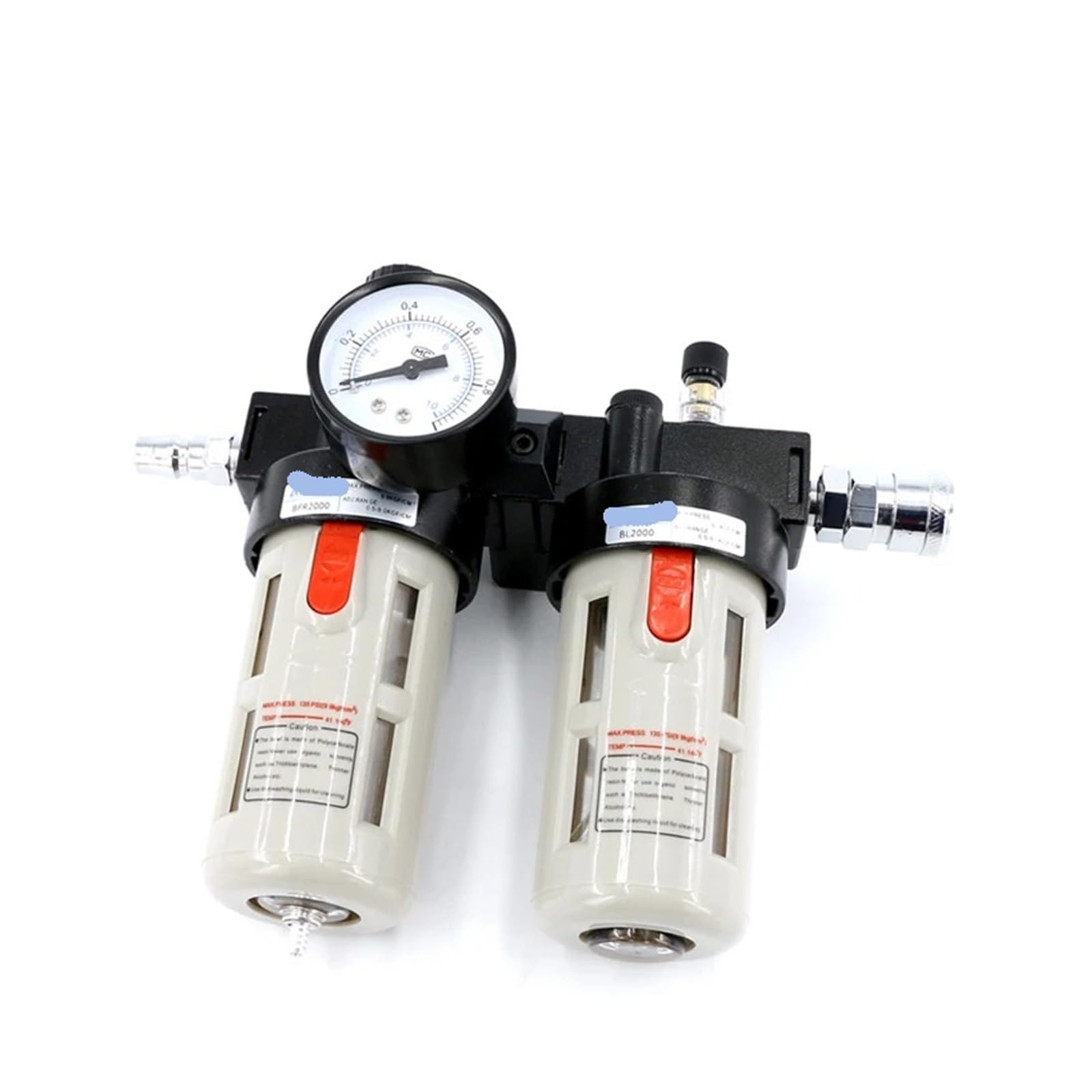 Válvula reguladora de presión Separador de agua y aceite Neumático | Acoplamiento reductor de bomba de aire de filtro BFC4000(S-8mm joint,BFC4000)
