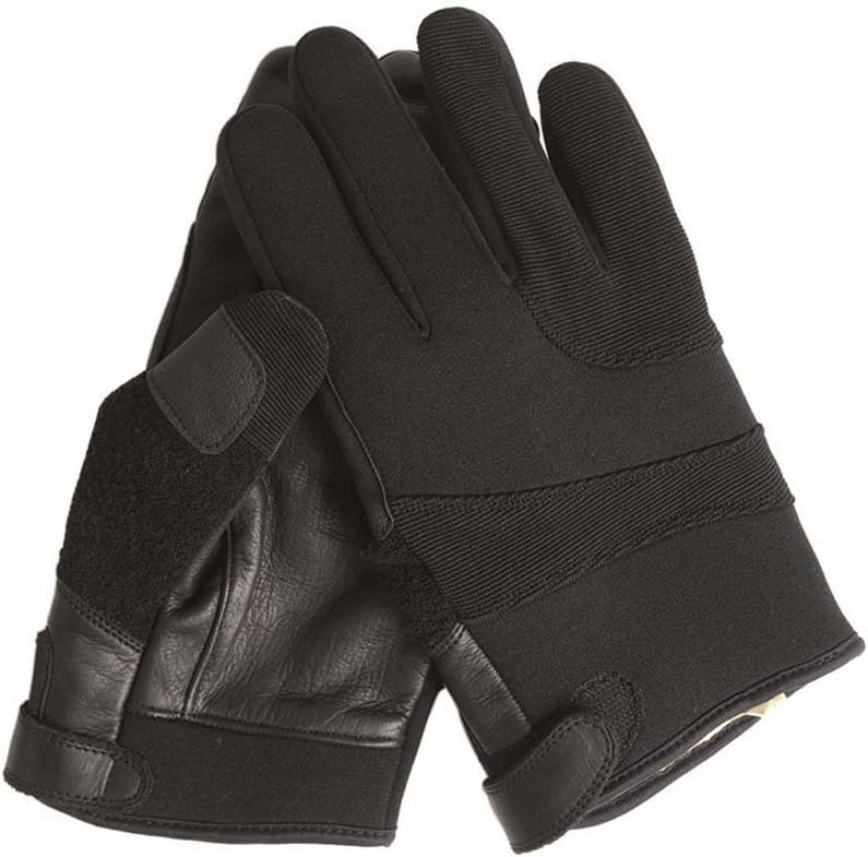 Mil-Tec Neoprene Gloves with Leather Palms (Small)