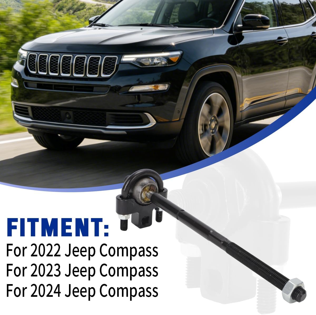 AUTOVIC Inner Tie Rod and Removal Tool Kit - Steering Rack Inner Tie Rod with Professional Non-Slip Teeth U-Wrench Tool for 2022 2023 2024 Jeep Compass