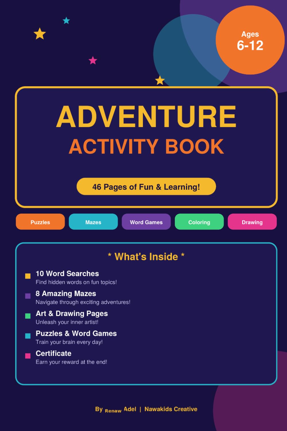 Adventure Activity Book: Fun Puzzles, Mazes & Activities for Kids Ages 6-12