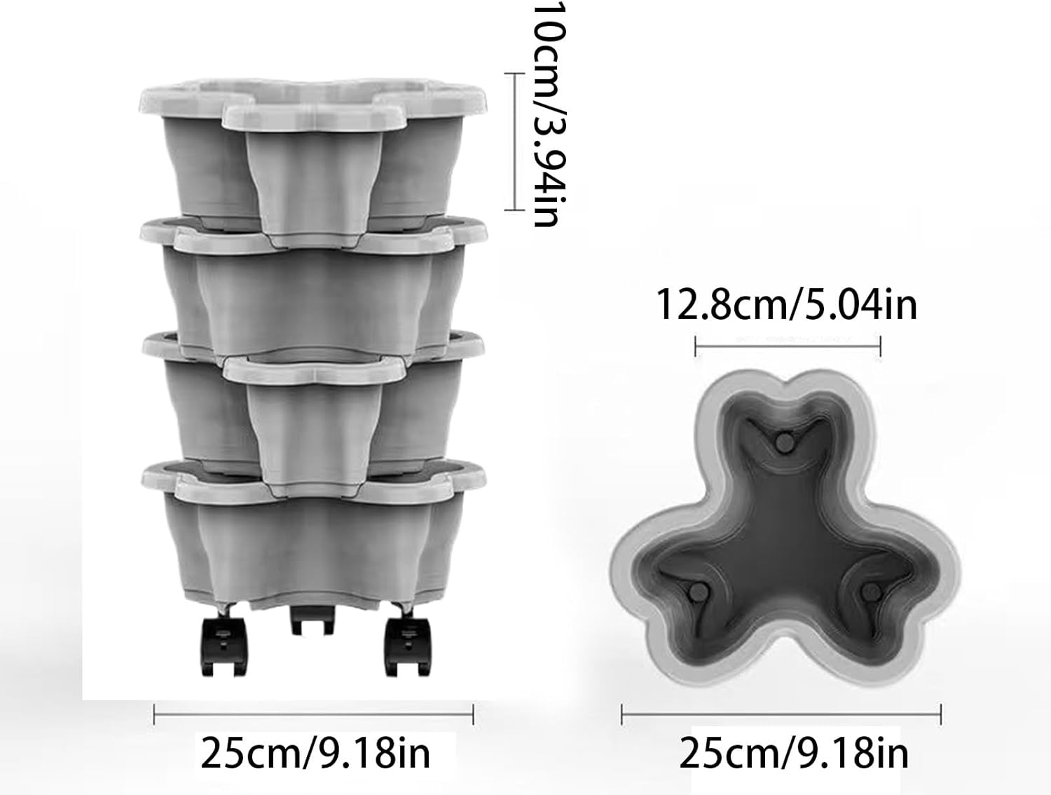 Vertical Planter Tower | Weatherproof Multi-Tier Stackable Drainage - Garden Strawberry Planting Tower,for Garden Yard Farm Patio Balcony Lawn Home Decor