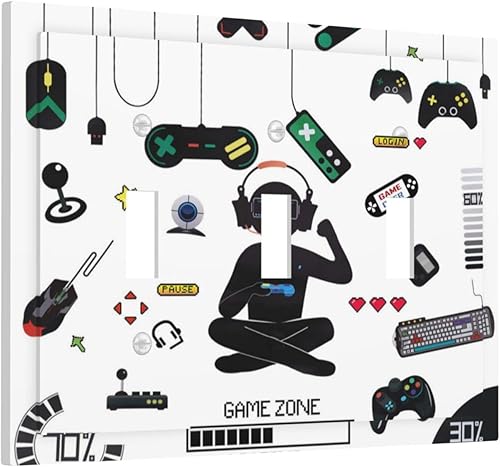 Miniatura 45 de Placa de pared doble basculante de mármol azul, cubierta decorativa de interruptor de luz de 2 cuadras, moderna acuarela degradada, arte de tinta