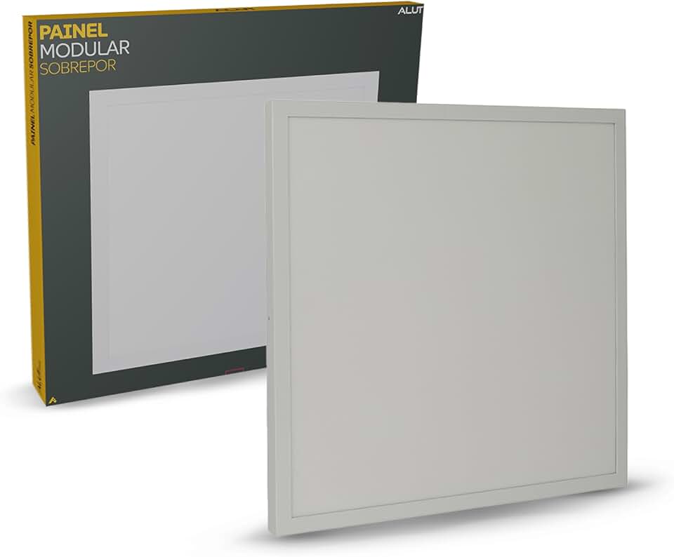 Alut Painel LED Plafon 50W 6500K Branco Frio, Quadrado Sobrepor, Bivolt, para Gesso e Teto
