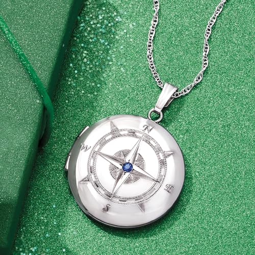 Ross-Simons-Sterling-Silver-Compass-Locket-Necklace-With-Sapphire-Accent