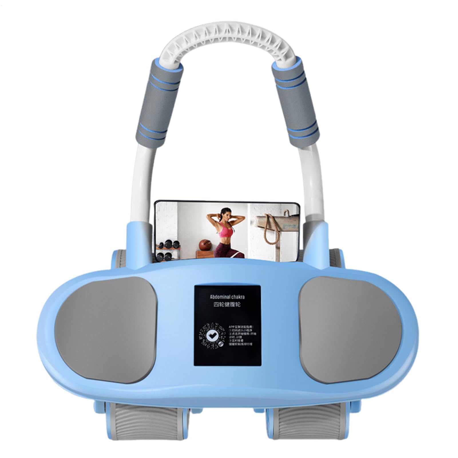 Rueda abdominal con soporte de brazos para evitar dolor lumbar y entrenar core 8